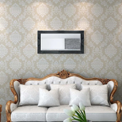 Specchio da Parete Stile Barocco 100x50 cm Nero | homemem39
