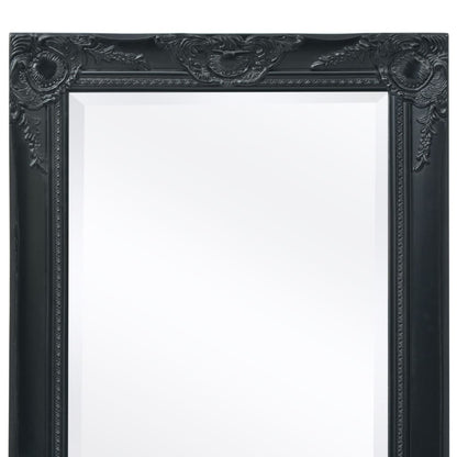 Specchio da Parete Stile Barocco 100x50 cm Nero | homemem39