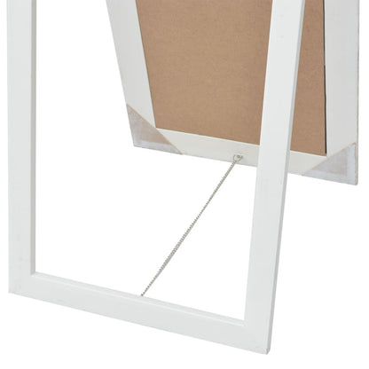Specchio Autoportante Stile Barocco 160x40 cm Bianco | homemem39