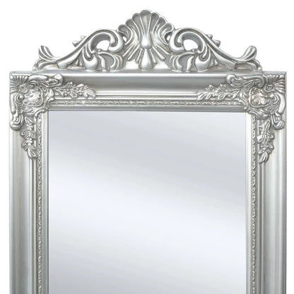 Specchio Autoportante Stile Barocco 160x40 cm Argento | homemem39