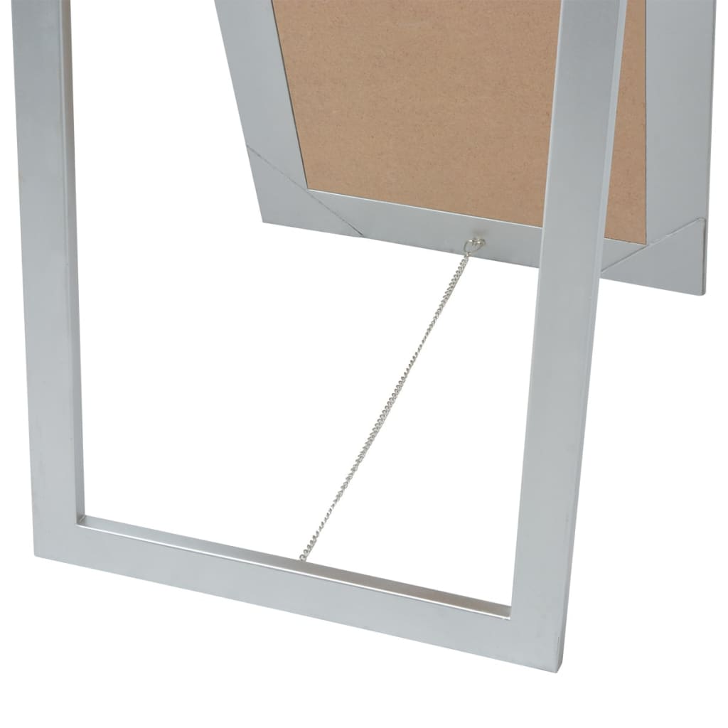 Specchio Autoportante Stile Barocco 160x40 cm Argento - homemem39