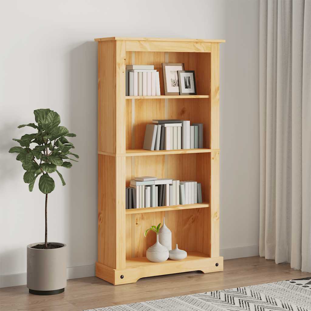 Libreria a 4 Ripiani Pino Messicano Corona Range 80x29x150 cm | homemem39