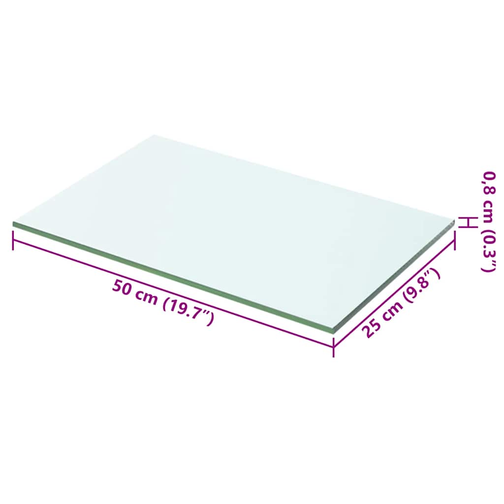 Mensola in Vetro Trasparente 50x25 cm | homemem39