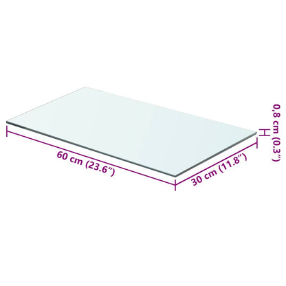 Mensola in Vetro Trasparente 60x30 cm | homemem39