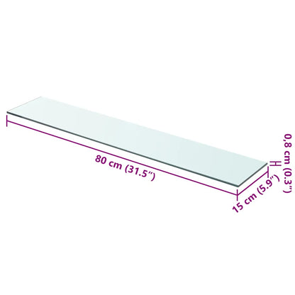 Mensola in Vetro Trasparente 80x15 cm | homemem39