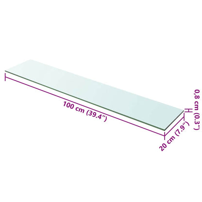Mensola in Vetro Trasparente 100x20 cm | homemem39