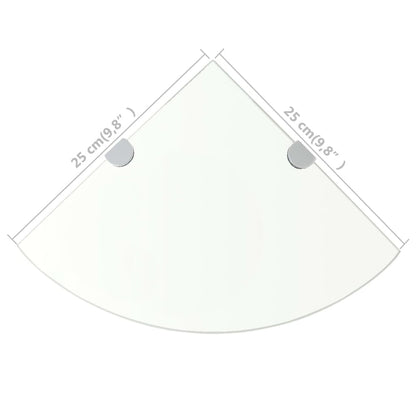Scaffale Angolare Supporti Cromati in Vetro Trasparente 25x25cm | homemem39