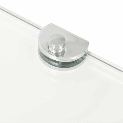 Scaffale Angolare con Supporto in Cristallo Vetro Chiaro 45x45 cm | homemem39