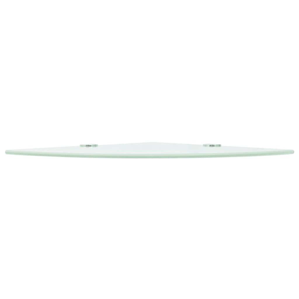 Scaffale Angolare con Supporto in Cristallo Vetro Bianco 35x35 cm | homemem39