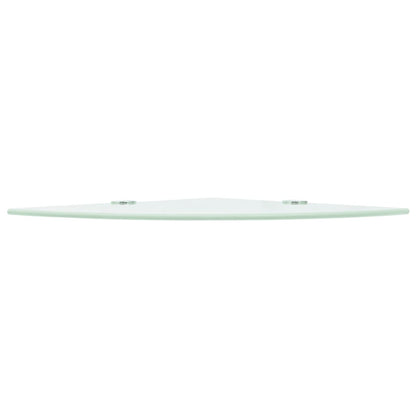 Scaffale Angolare con Supporto in Cristallo Vetro Bianco 35x35 cm | homemem39