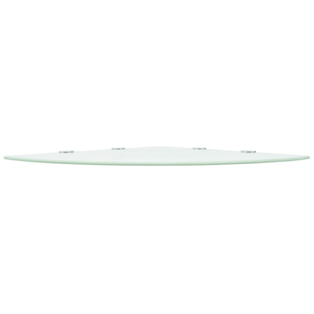 Scaffale Angolare con Supporti Cromati Vetro Bianco 45x45 cm | homemem39
