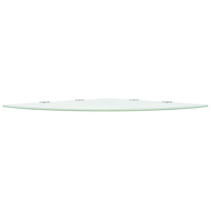 Scaffale Angolare con Supporti Cromati Vetro Bianco 45x45 cm | homemem39