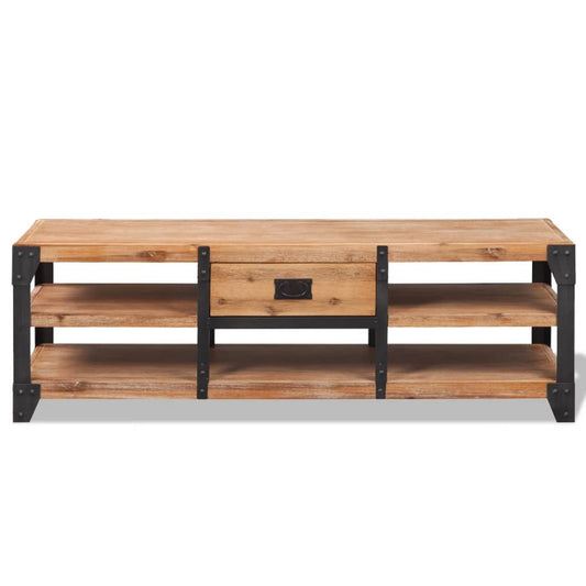 Supporto TV in Legno Massello di Acacia 140x40x45 cm - homemem39