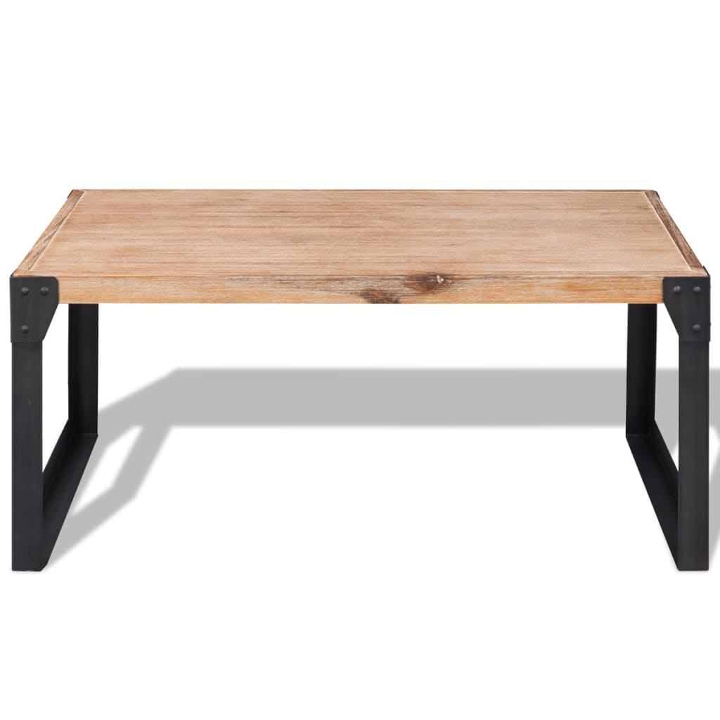 Tavolino da Salotto in Legno Massello di Acacia 100x60x45 cm | homemem39