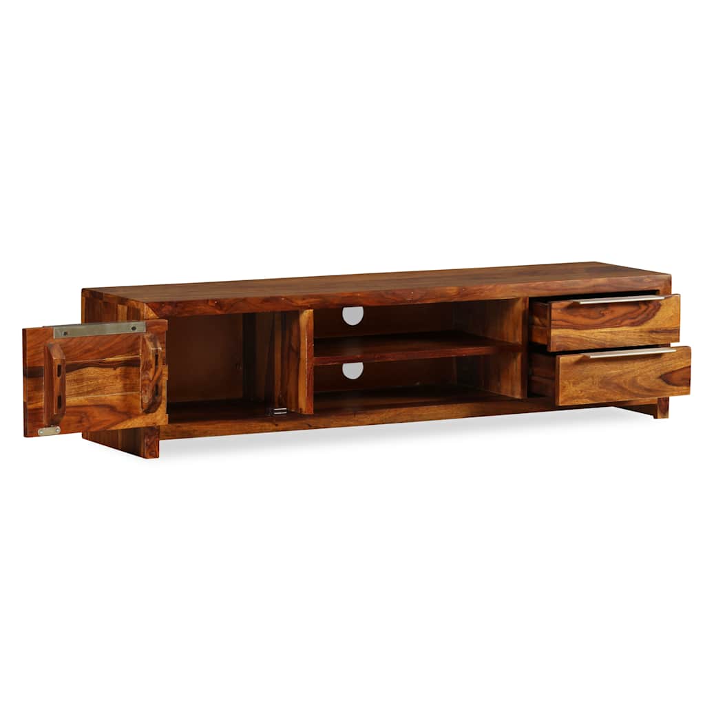 Mobile Porta TV Legno Massello di Acacia 120x30x30 cm - homemem39