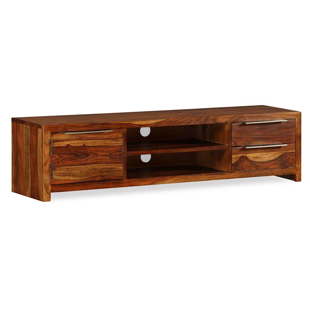 Mobile Porta TV Legno Massello di Acacia 120x30x30 cm - homemem39