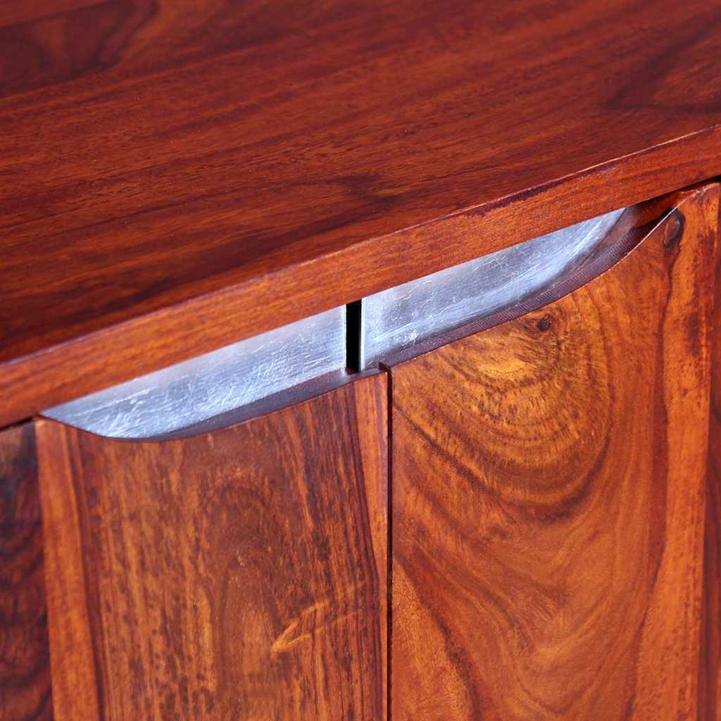 Credenza in Legno Massello di Acacia 75x35x60 cm - homemem39