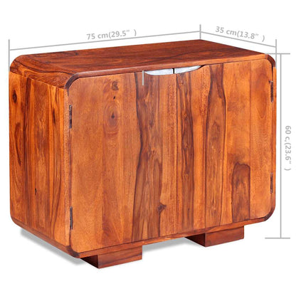 Credenza in Legno Massello di Acacia 75x35x60 cm - homemem39