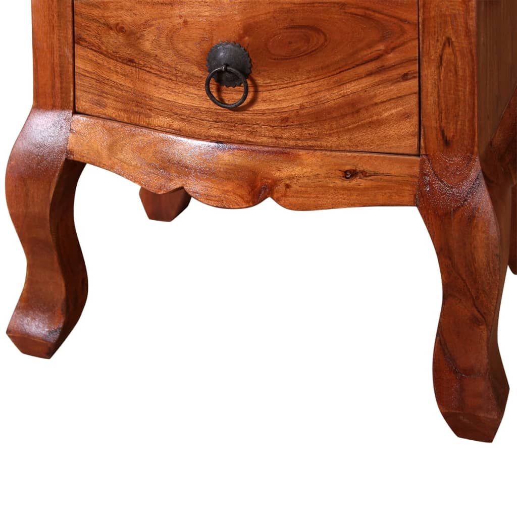 Comodini con Cassetti 2 pz in Legno Massello di Acacia | homemem39