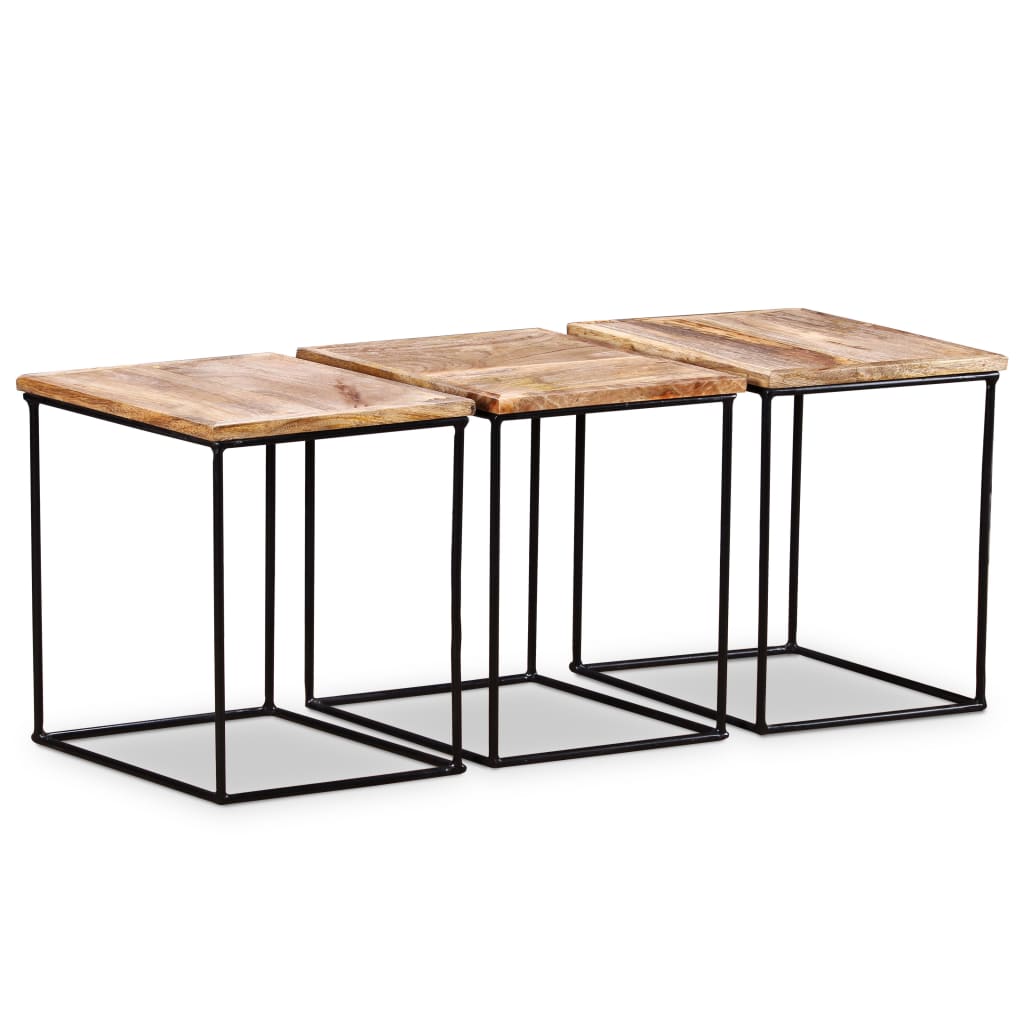 Tavolino da Salotto in Legno Massello di Mango 56x48x40 cm | homemem39