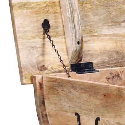 Tavolino da Salotto in Legno Massello di Mango 88x50x40 cm