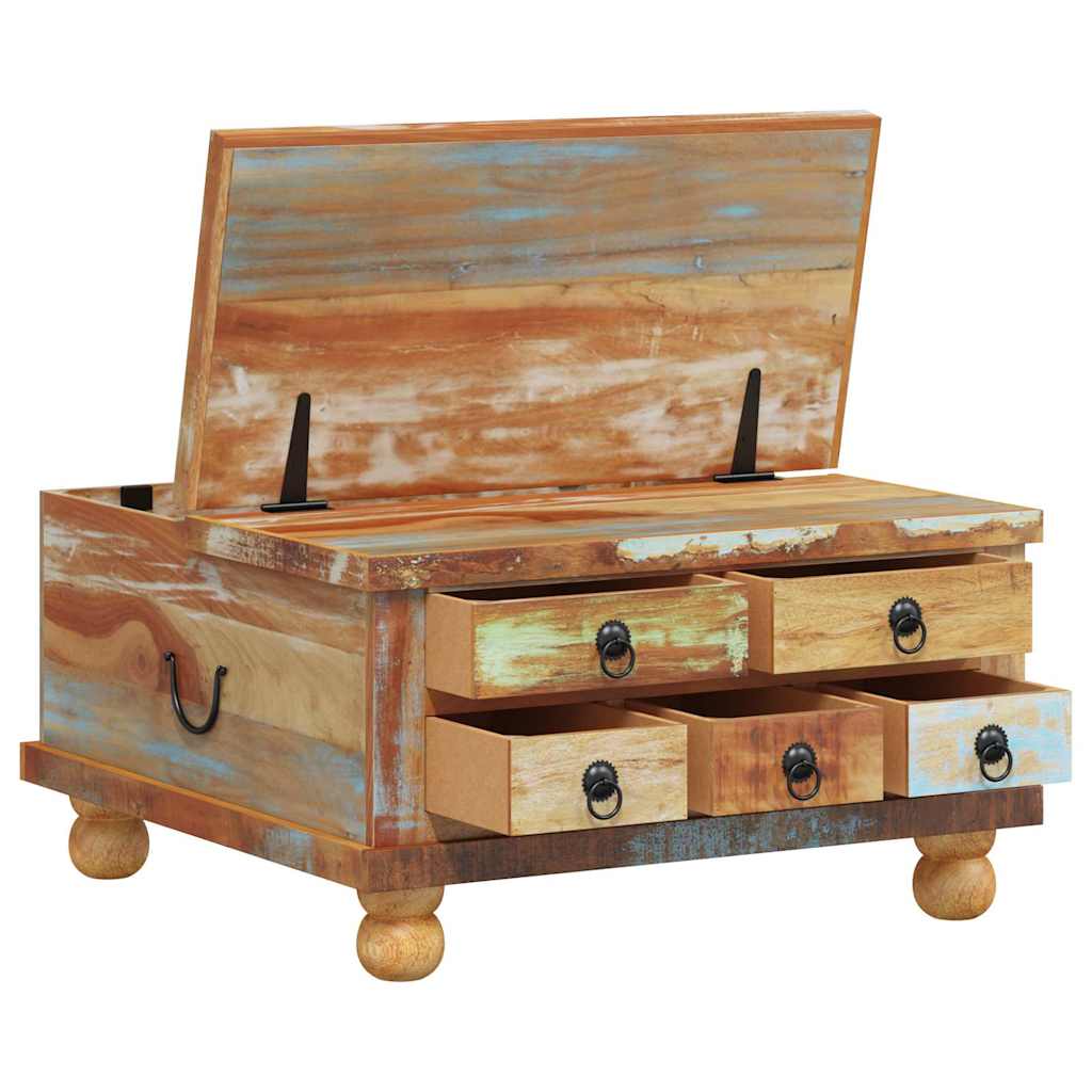 Tavolino da Salotto in Legno di Recupero 70x70x38 cm | homemem39