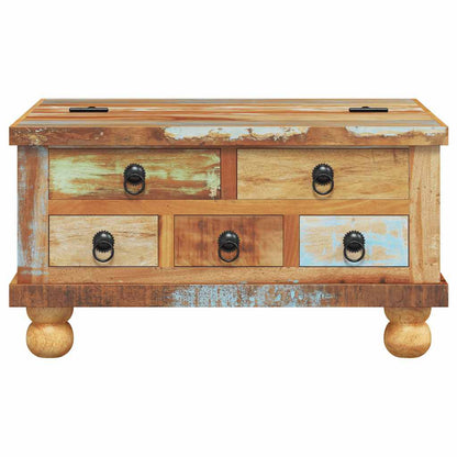 Tavolino da Salotto in Legno di Recupero 70x70x38 cm | homemem39