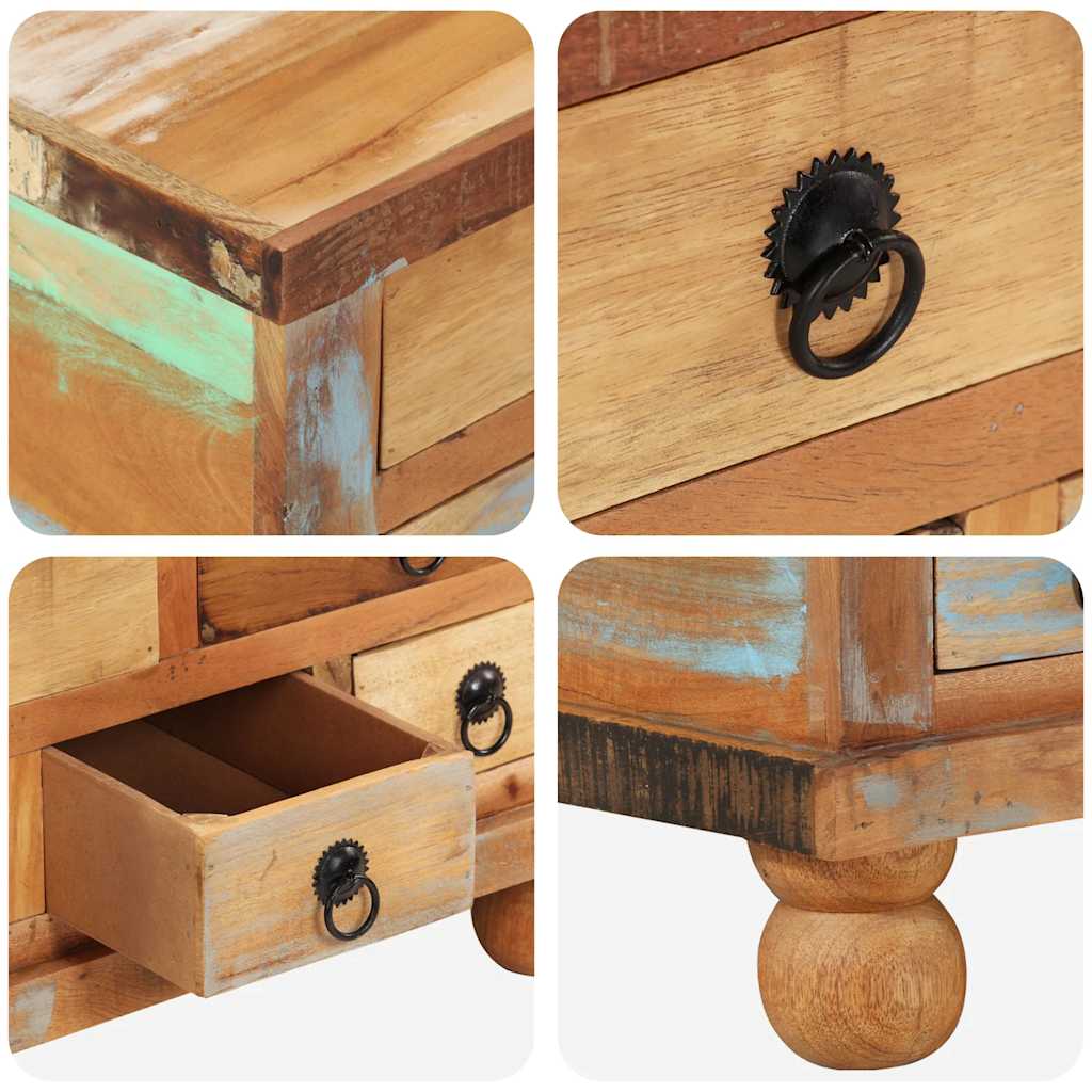Tavolino da Salotto in Legno di Recupero 70x70x38 cm | homemem39