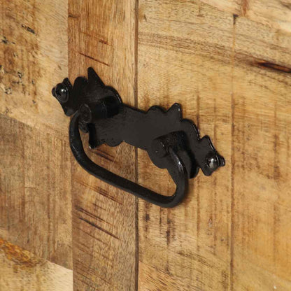 Tavolino da Salotto in Legno di Mango Grezzo 70x70x40 cm