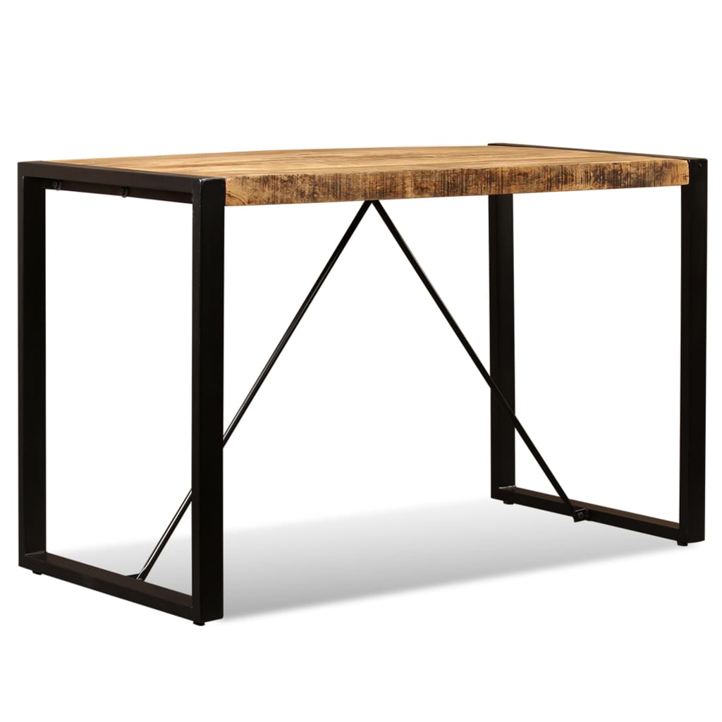 Tavolo da Pranzo in Legno Massello di Mango Grezzo 120 cm | homemem39