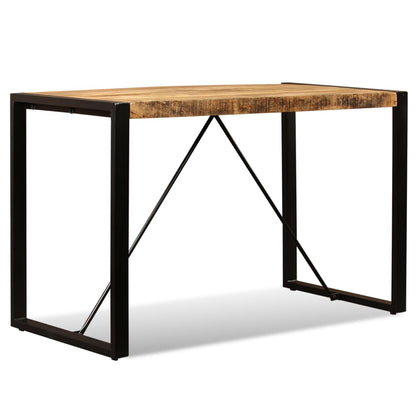 Tavolo da Pranzo in Legno Massello di Mango Grezzo 120 cm | homemem39