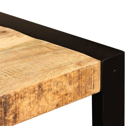 Tavolo da Pranzo in Legno Massello di Mango Grezzo 120 cm | homemem39