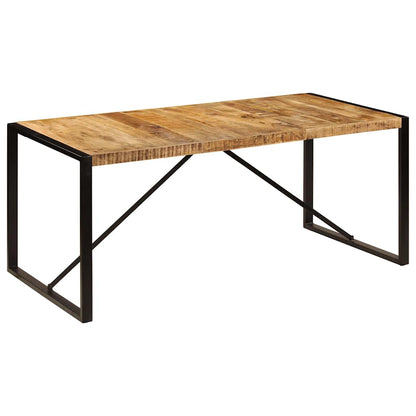 Tavolo da Pranzo in Legno Massello di Mango Grezzo 180 cm