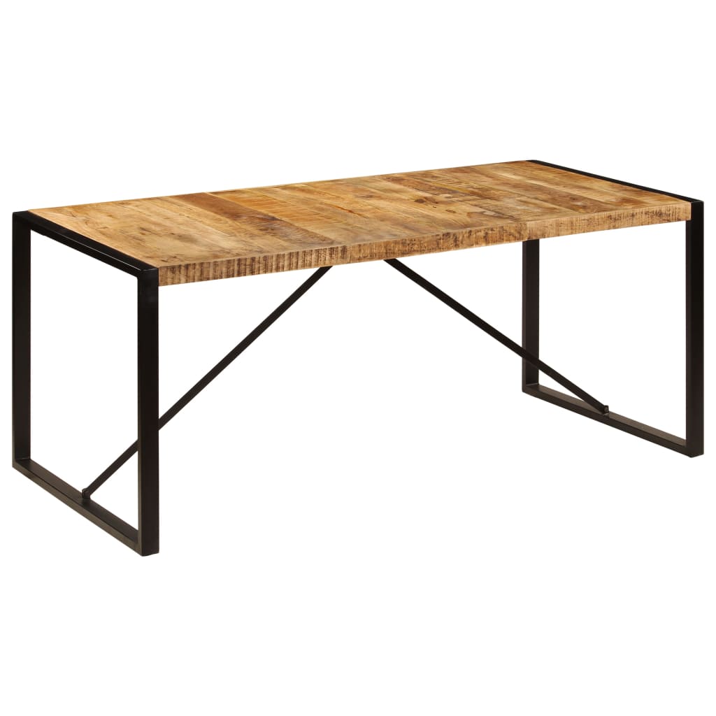 Tavolo da Pranzo in Legno Massello di Mango Grezzo 180 cm