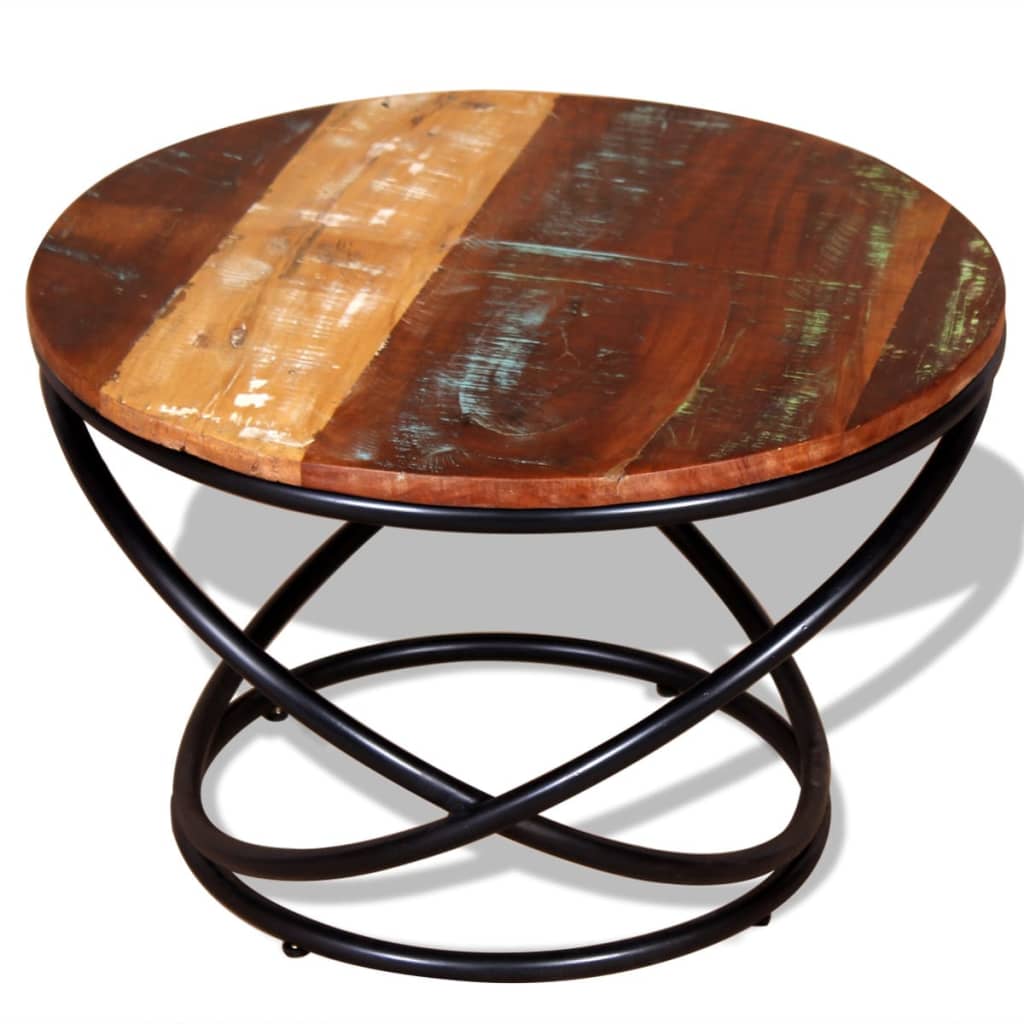 Tavolino da Salotto in Legno Massello di Recupero 60x60x40 cm | homemem39