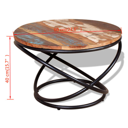 Tavolino da Salotto in Legno Massello di Recupero 60x60x40 cm | homemem39