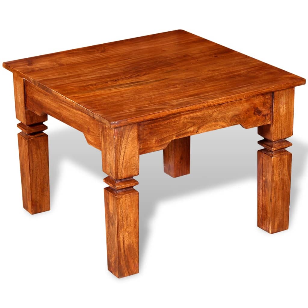Tavolino da Salotto in Legno Massello 60x60x45 cm