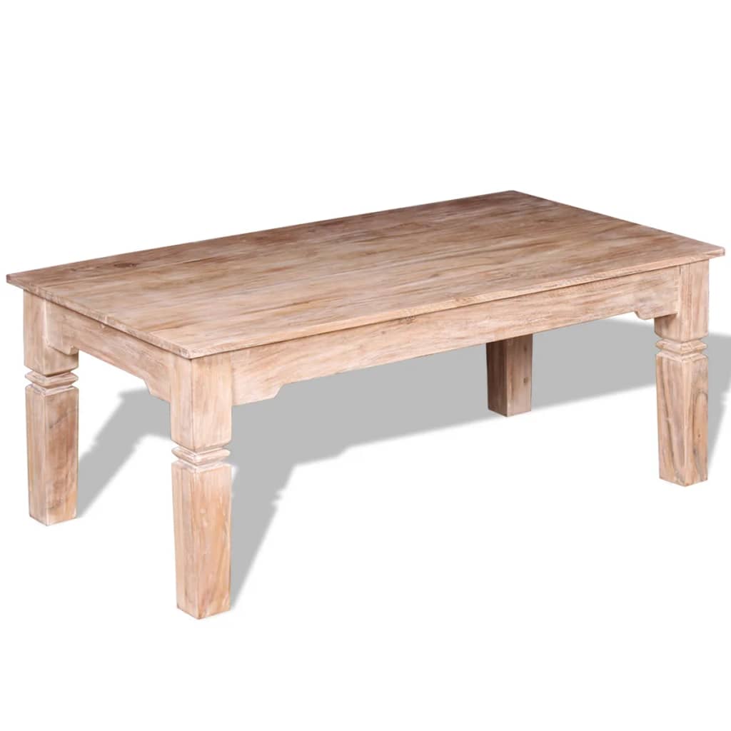 Tavolino da Salotto in Legno Massello di Acacia 110x60x45 cm | homemem39