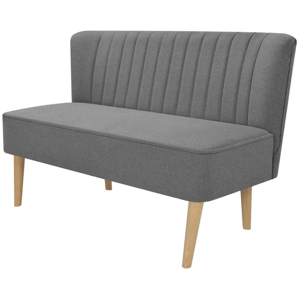 Divano in Tessuto 117x55,5x77 cm Grigio Chiaro - homemem39