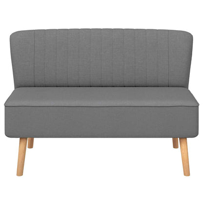 Divano in Tessuto 117x55,5x77 cm Grigio Chiaro - homemem39