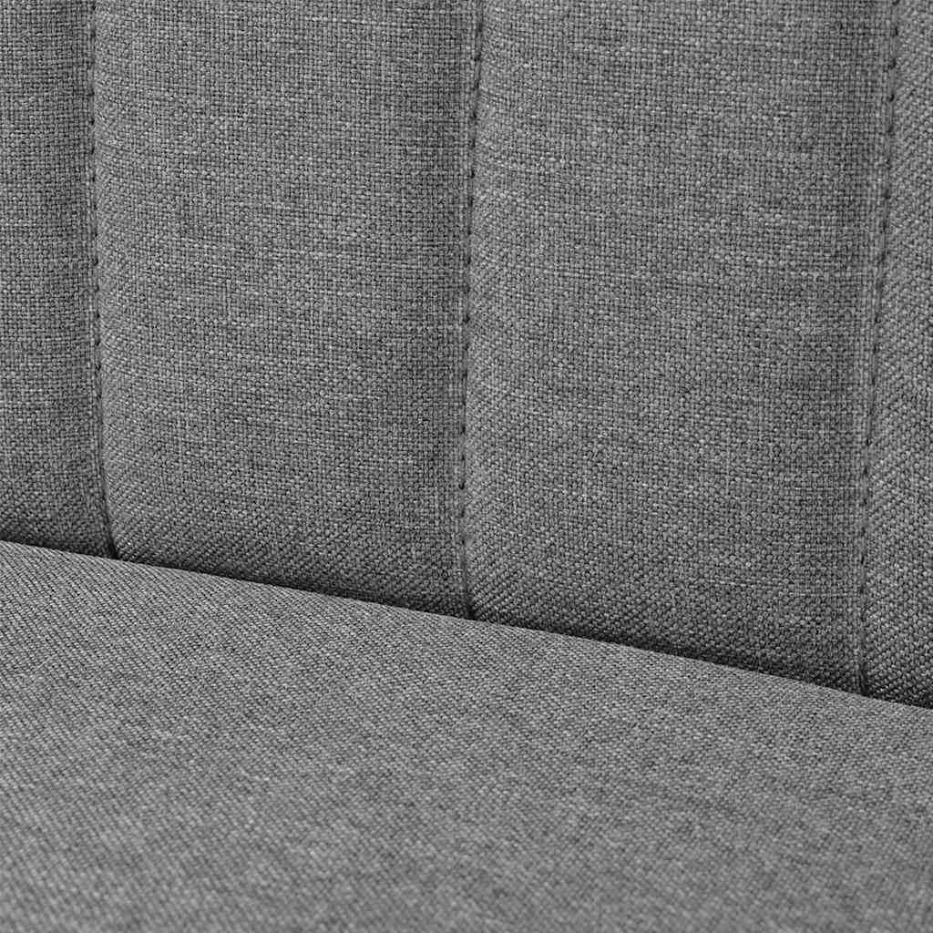 Divano in Tessuto 117x55,5x77 cm Grigio Chiaro - homemem39