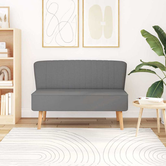 Divano in Tessuto 117x55,5x77 cm Grigio Chiaro