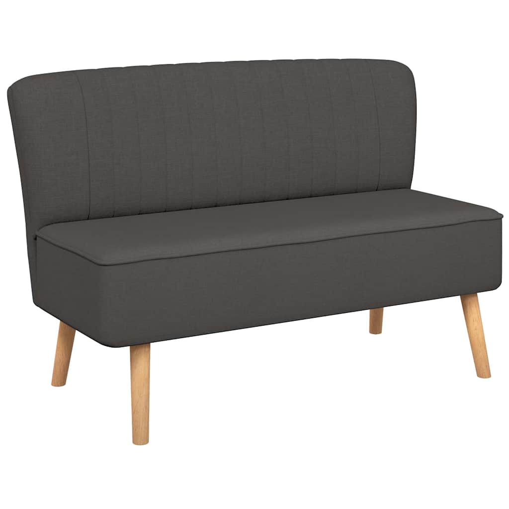 Divano in Tessuto 117x55,5x77 cm Grigio Scuro