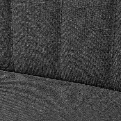 Divano in Tessuto 117x55,5x77 cm Grigio Scuro