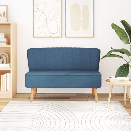 Divano in Tessuto 117x55,5x77 cm Blu