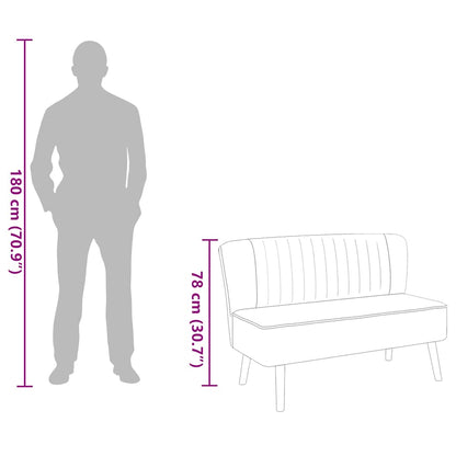 Divano in Stoffa 117x55,5x77 cm Verde