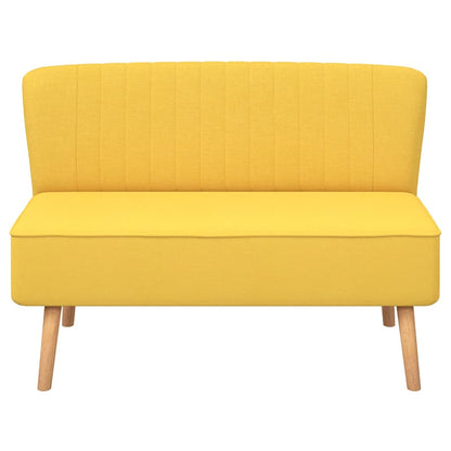Divano in Tessuto 117x55,5x77 cm Giallo - homemem39