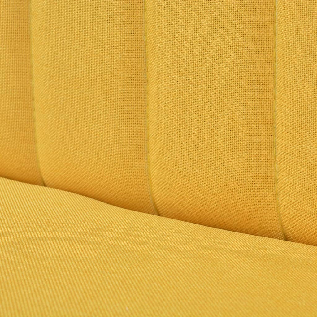 Divano in Tessuto 117x55,5x77 cm Giallo