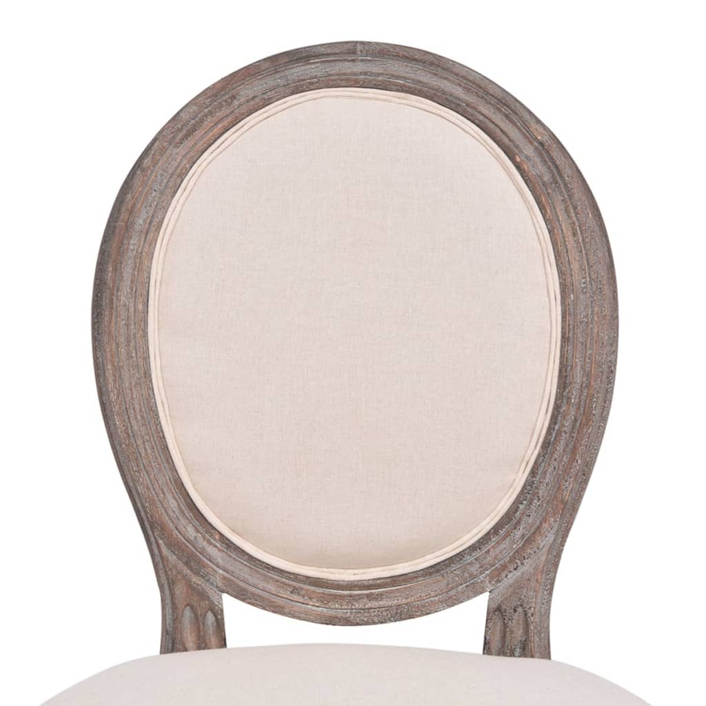 Sedie da Pranzo 2 pz Crema in Tessuto | homemem39