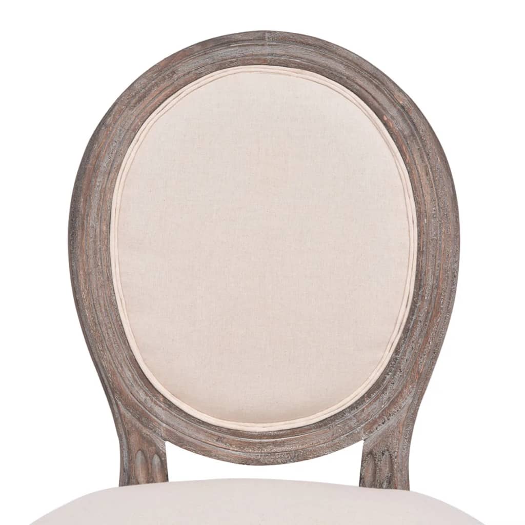Sedie da Pranzo 4 pz Crema in Tessuto | homemem39